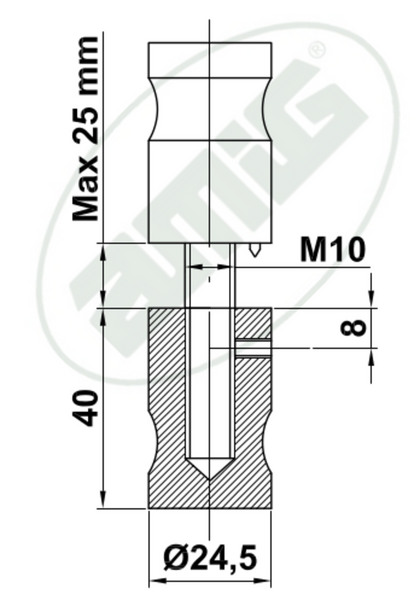 Amig Ручка кабіни WC мод.300 18/8 NS нержавіюча сталь AISI 304