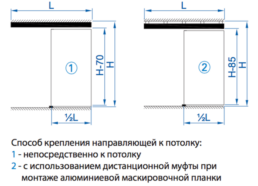 *Valcomp Herkules HS60/180 Комплект раздвижной системы для дверей до 900 мм / 60 кг