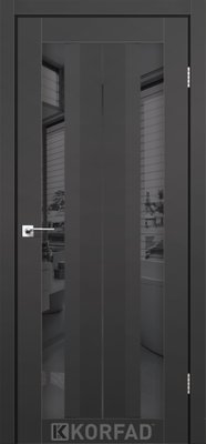 Дверное полотно ALIANO AL-01, 800 х 2000, Super PET антрацит, Двустороннее графит зеркало 2000000116587 фото