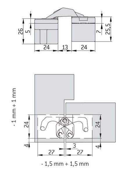 Anselmi AN 140 3D завеса скрытая 24х110 мм (20 кг), матовый никель - 44