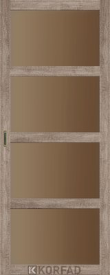 Дверное полотно BELLA BL-01, 600 х 2000, Эш-вайт (стекло бронза) 2000000078977 фото
