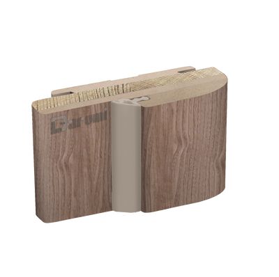 Коробка з ущільнювачем Дерево+ МДФ (Телескоп) 40*100*2070, Горіх бургун, комплект 2,5 шт. 2800000100064 фото