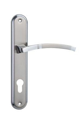 SIBA ECO Ручка дверна ASSOS на планці PZ - 72 мм матовий нікель - хром (22 07)