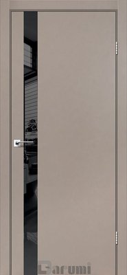 Дверное полотно PLATO LINE PTL-04, 800 х 2000, Серый краст, Lacobel черный 2800000014537 фото