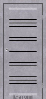 Дверное полотно VERSAL 800 х 2000, Серый бетон, Черное скло 2800000010904 фото