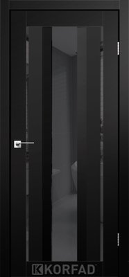 Дверное полотно ALIANO AL-02, 800 х 2000, Super PET черный, Двустороннее графит зеркало 2000000147390 фото