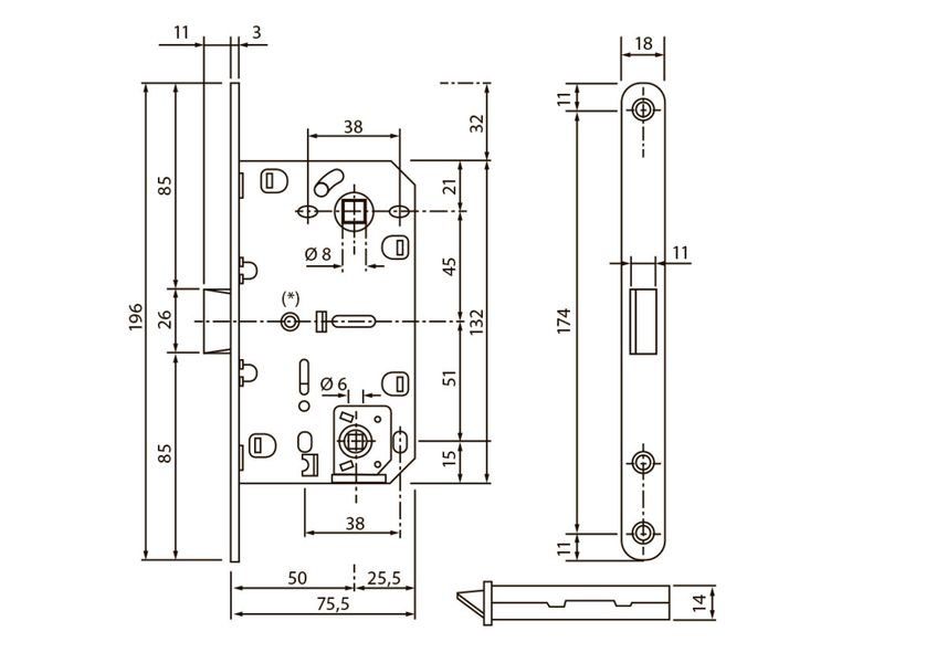 SIBA Механизм бесшумный WC SB9650 (Evolution), никель матовый SN