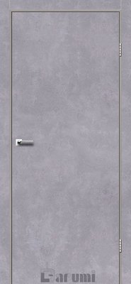 Дверне полотно PLATO 800 х 2000, Сірий бетон, Чорна матова кромка 2800000051495 фото