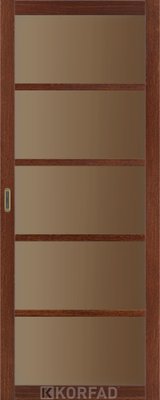 Дверное полотно BELLA BL-02, 900 х 2000, Орех (стекло бронза) 2000000092751 фото