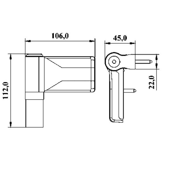 Петля 3D для ПВХ AST DHV (3 петлі 140 кг) біла