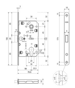 AGB Mediana Polaris XT магнитный механизм PZ никель блестящий (AGB Mediana Polaris XT)