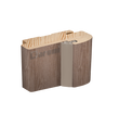 Коробка з ущільнювачем дерево+МДФ 40*80*2070, Горіх бургун, комплект 2,5 шт.
