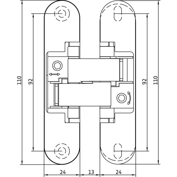 Anselmi AN 160 3D завеса скрытая 24х110 мм (30 кг), матовый хром - 14