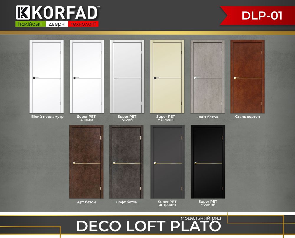 Колекція міжкімнатних дверей DECO LOFT PLATO