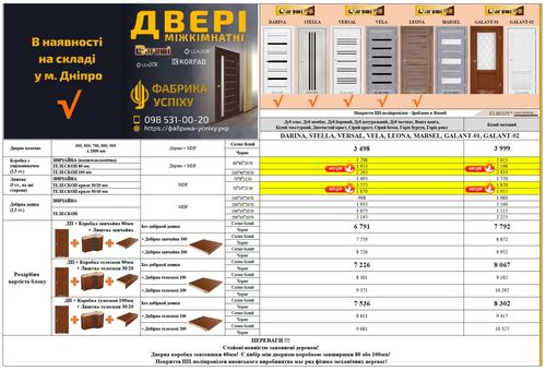 Расчет розничных цен DARUMI 40мм акция на погонаж